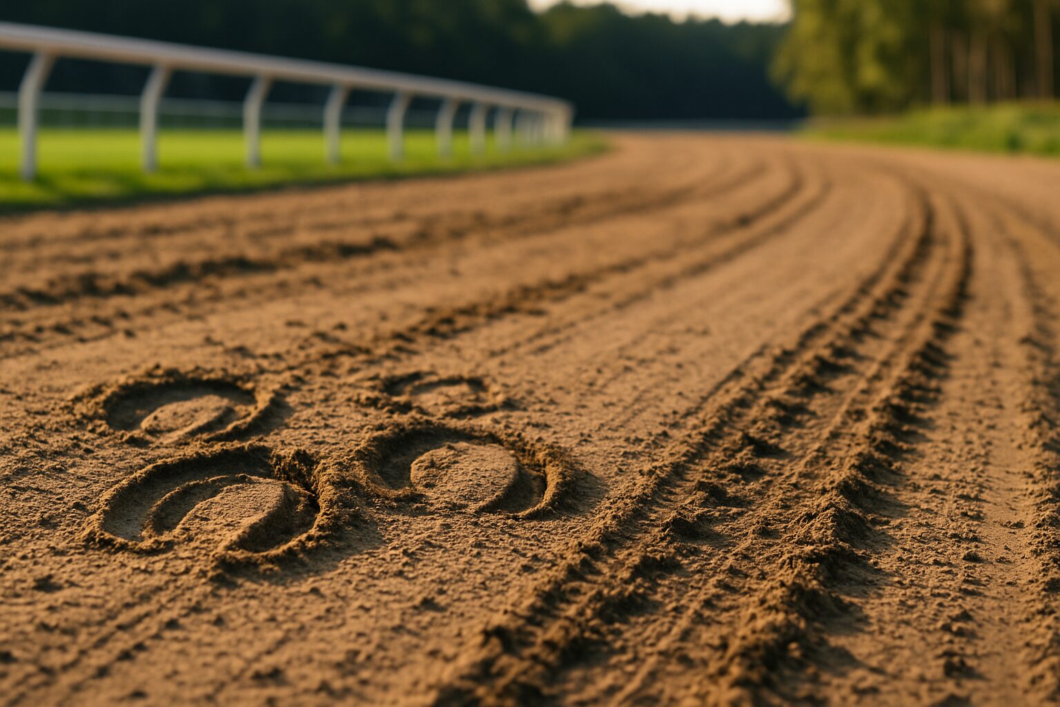 3連複軸1頭流しを示す砂の蹄跡