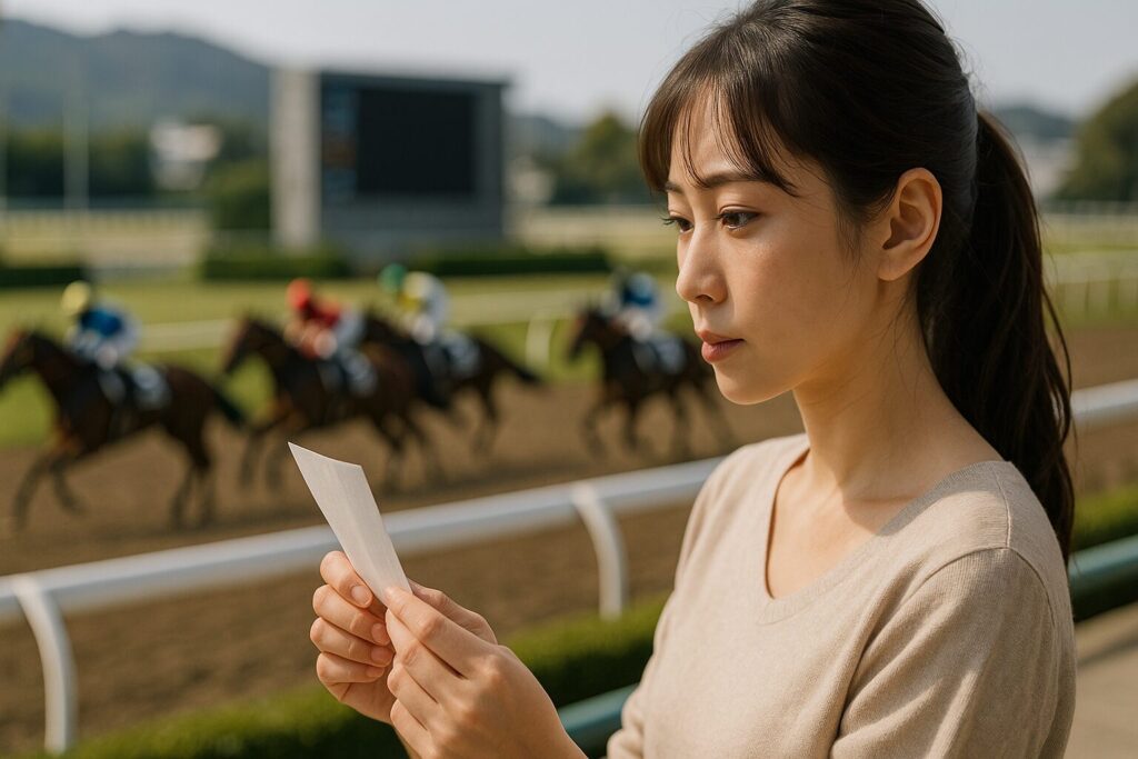 サイン競馬正逆をイメージした競馬場の風景とレースの様子