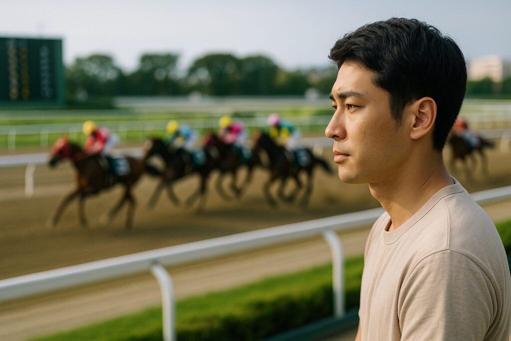 競馬スプリントを象徴する日本の競馬場で疾走するサラブレッド