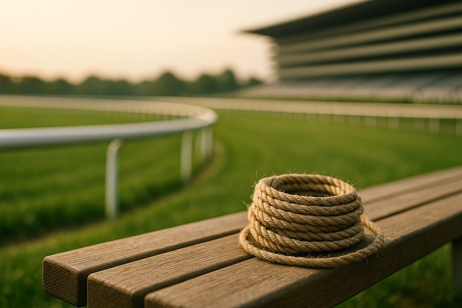 競馬ヒモとはを示す芝と巻き紐