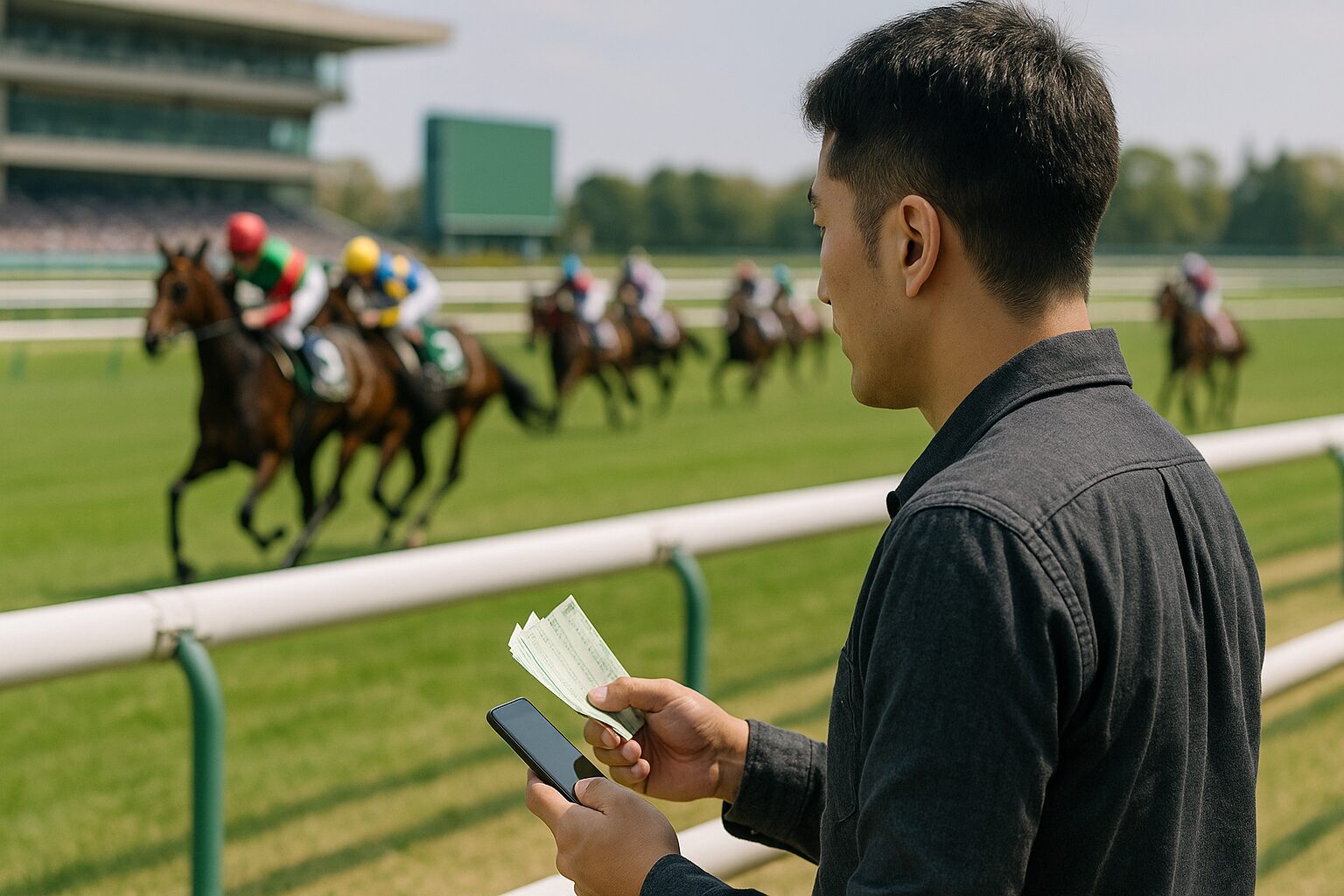 三連単二頭軸マルチを予想する男性