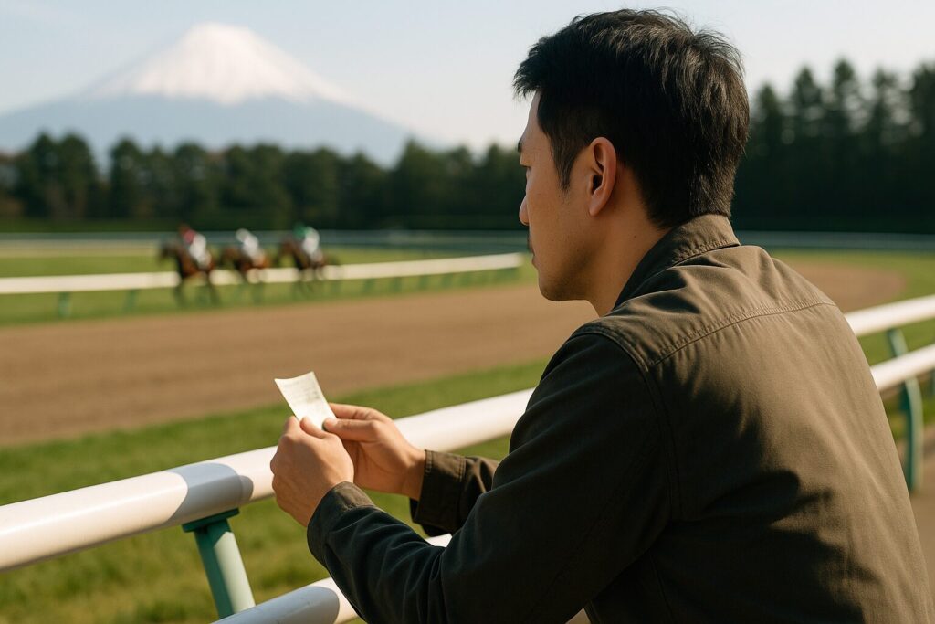 3連複軸1頭流しを示す砂の蹄跡