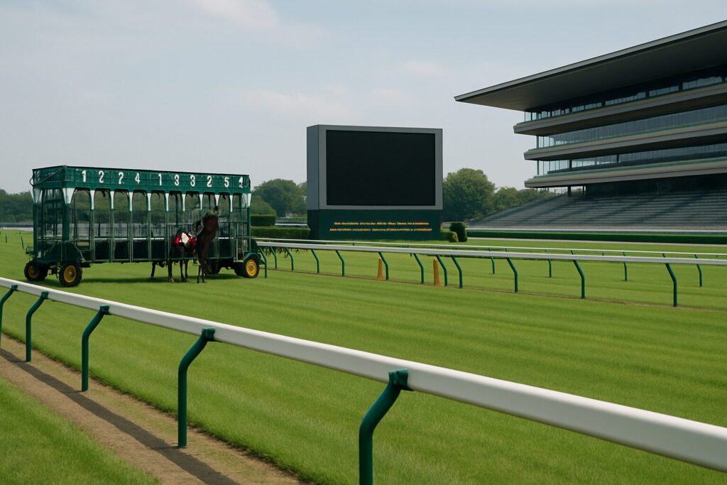 競馬の中距離レースで走る馬のイメージ｜競馬 中距離