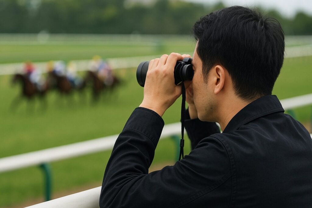 競馬のレースと軸一頭マルチの基本をイメージした写真
