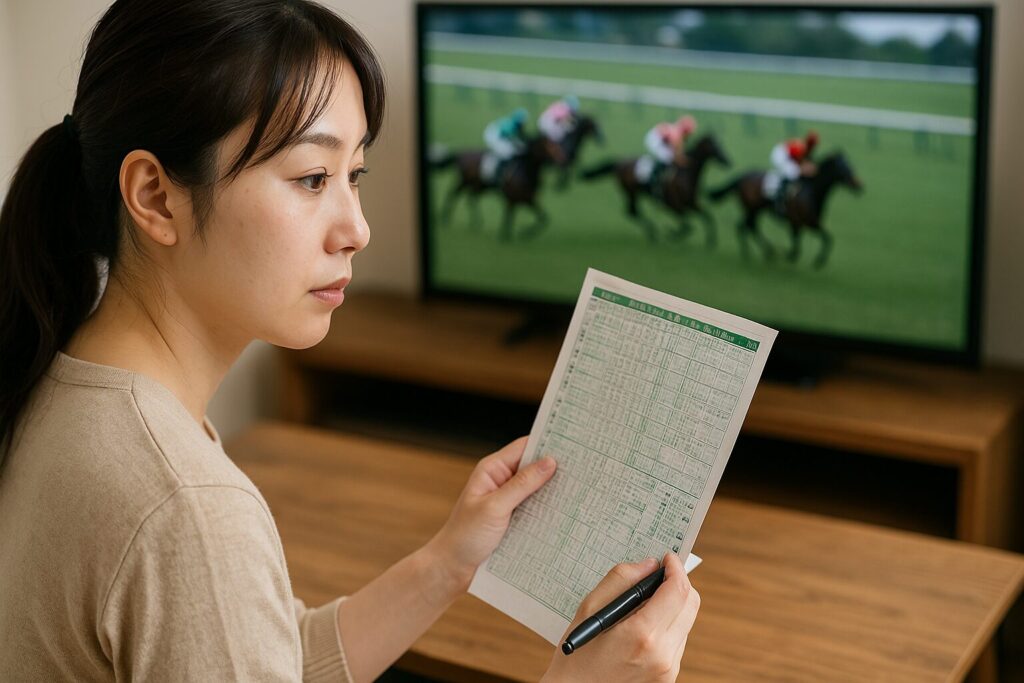 競馬予想と馬券購入のイメージ
