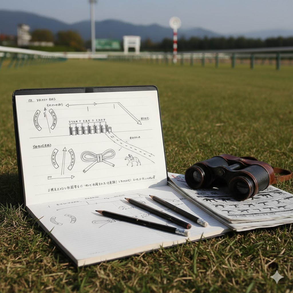 競馬予想のヒモ選びを振り返るまとめイメージ（データと軸馬の関係を考える）