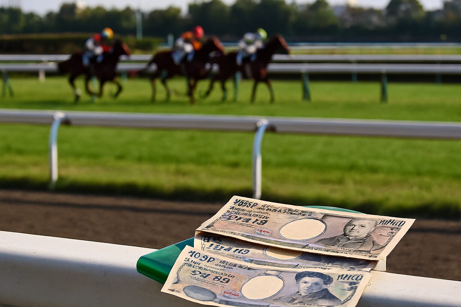 競馬単複を象徴する静かな芝生の競馬場