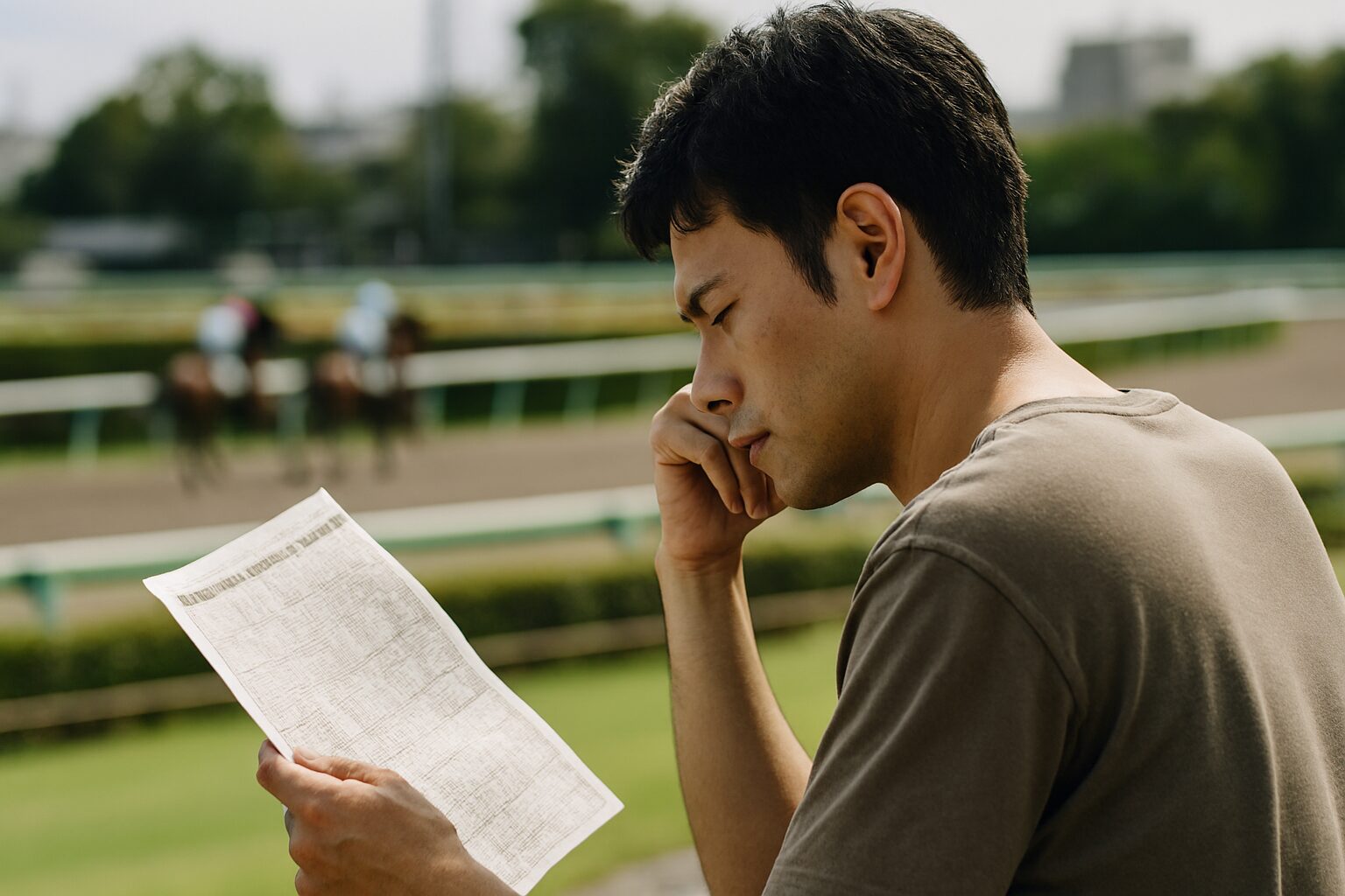 3連複フォーメーションわからない男性の後ろ姿