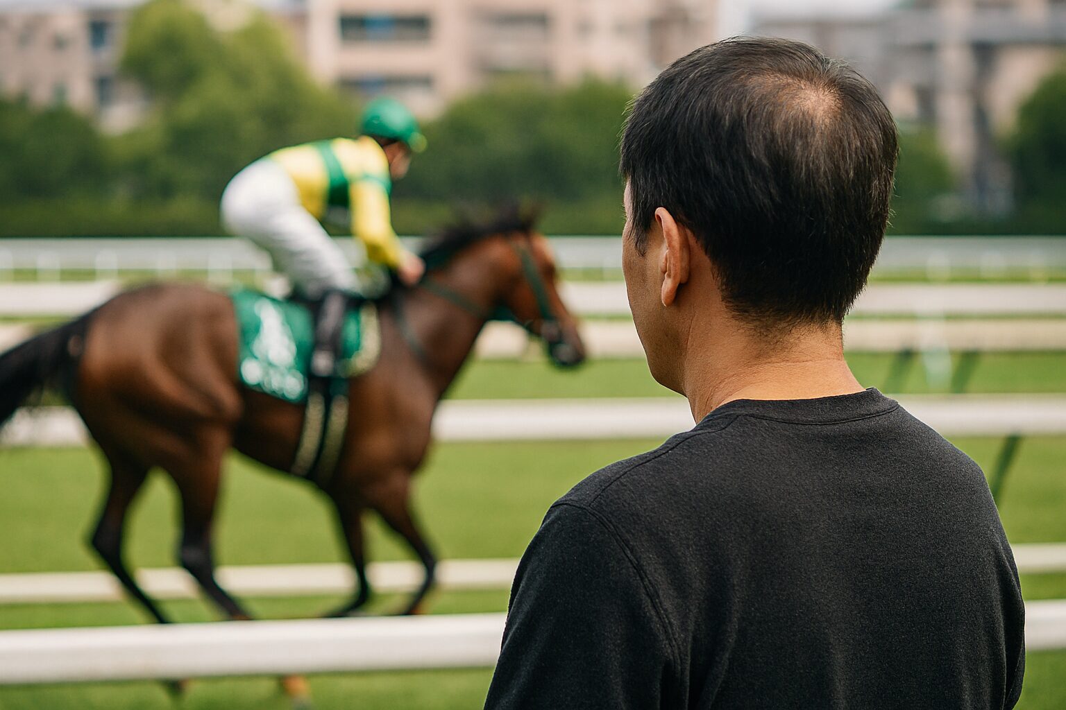 jra八百長を示唆する競馬観戦男性