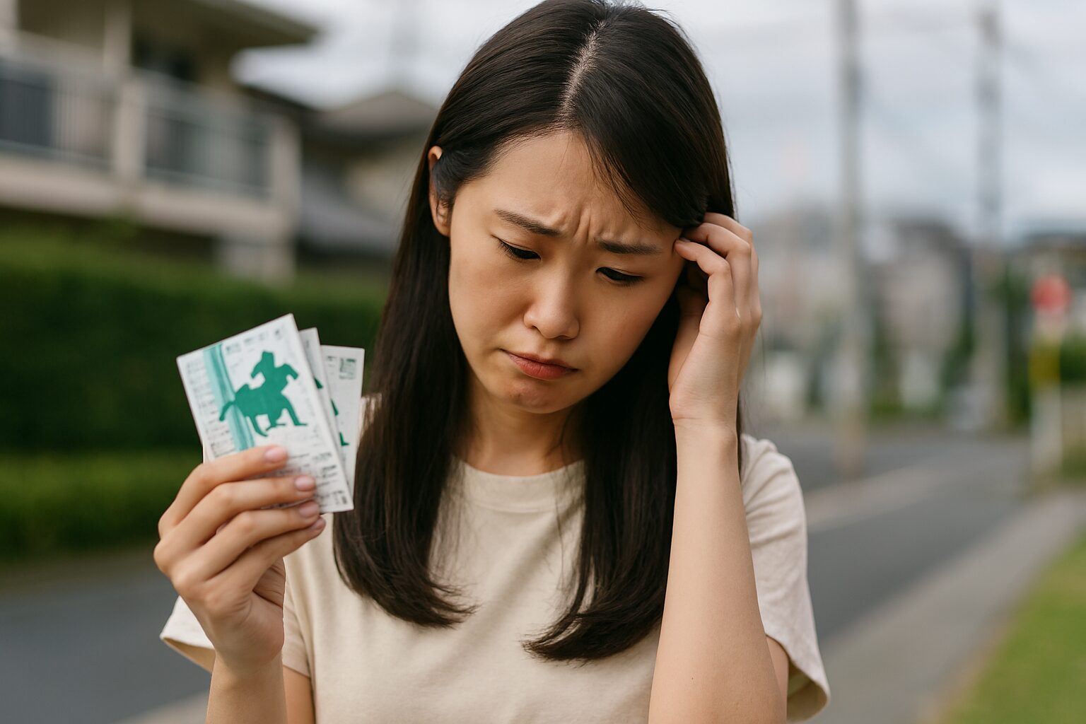 競馬 ダメな 買い方に悩む女性