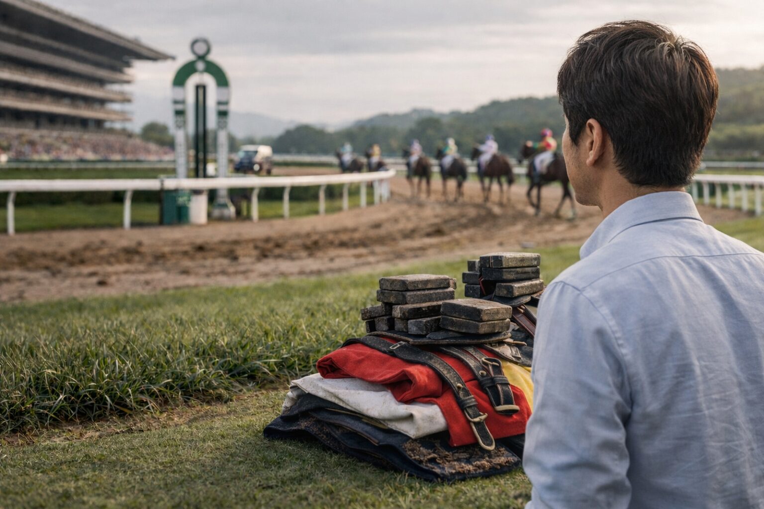 日本人男性が見る競走馬の場面