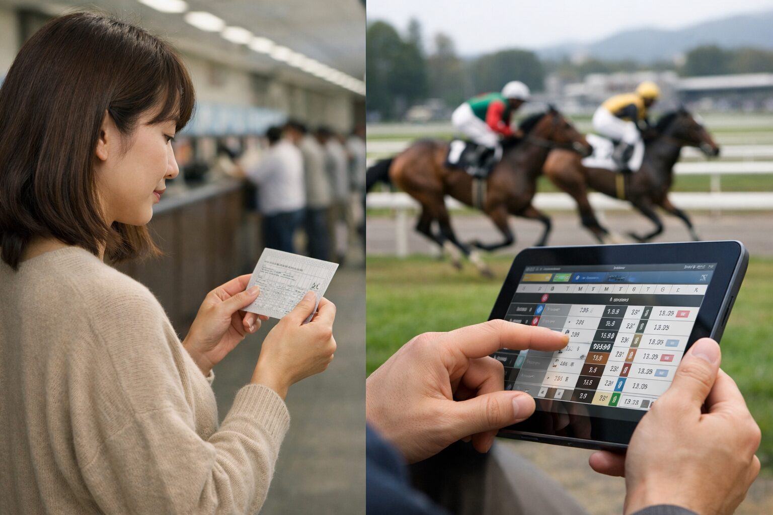 日本人女性が通常投票とオッズ投票の違いを確認