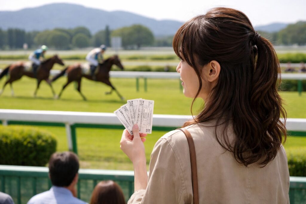 日本人女性が馬連と枠連の違いを説明