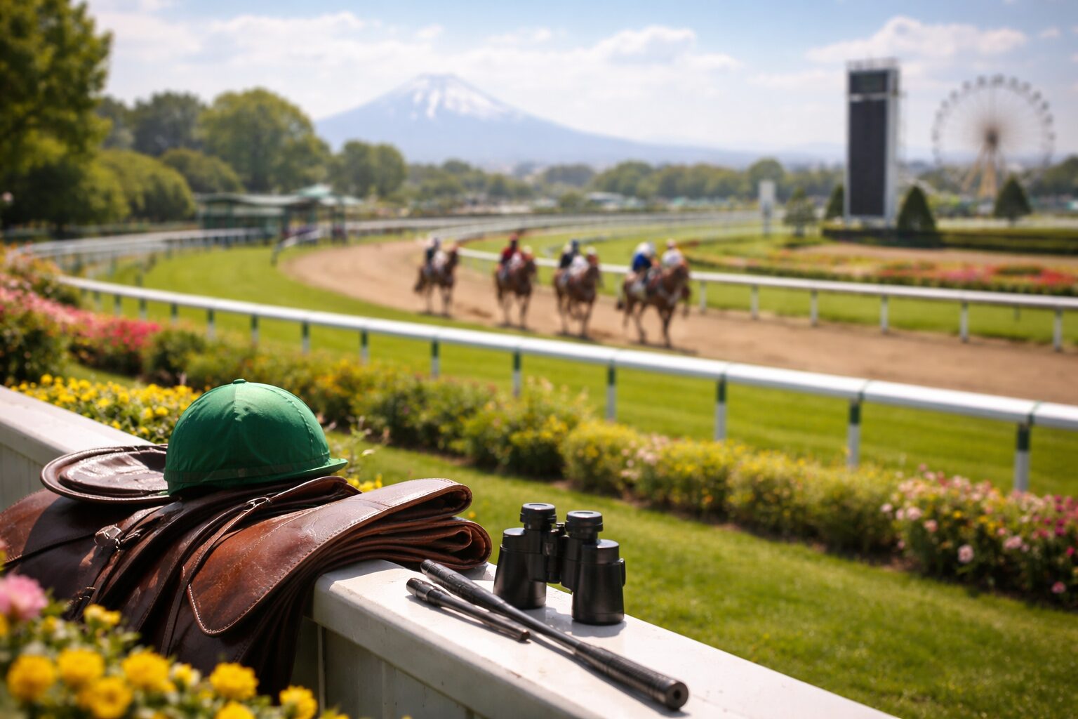 競馬シーズンの迫力ある走行シーン