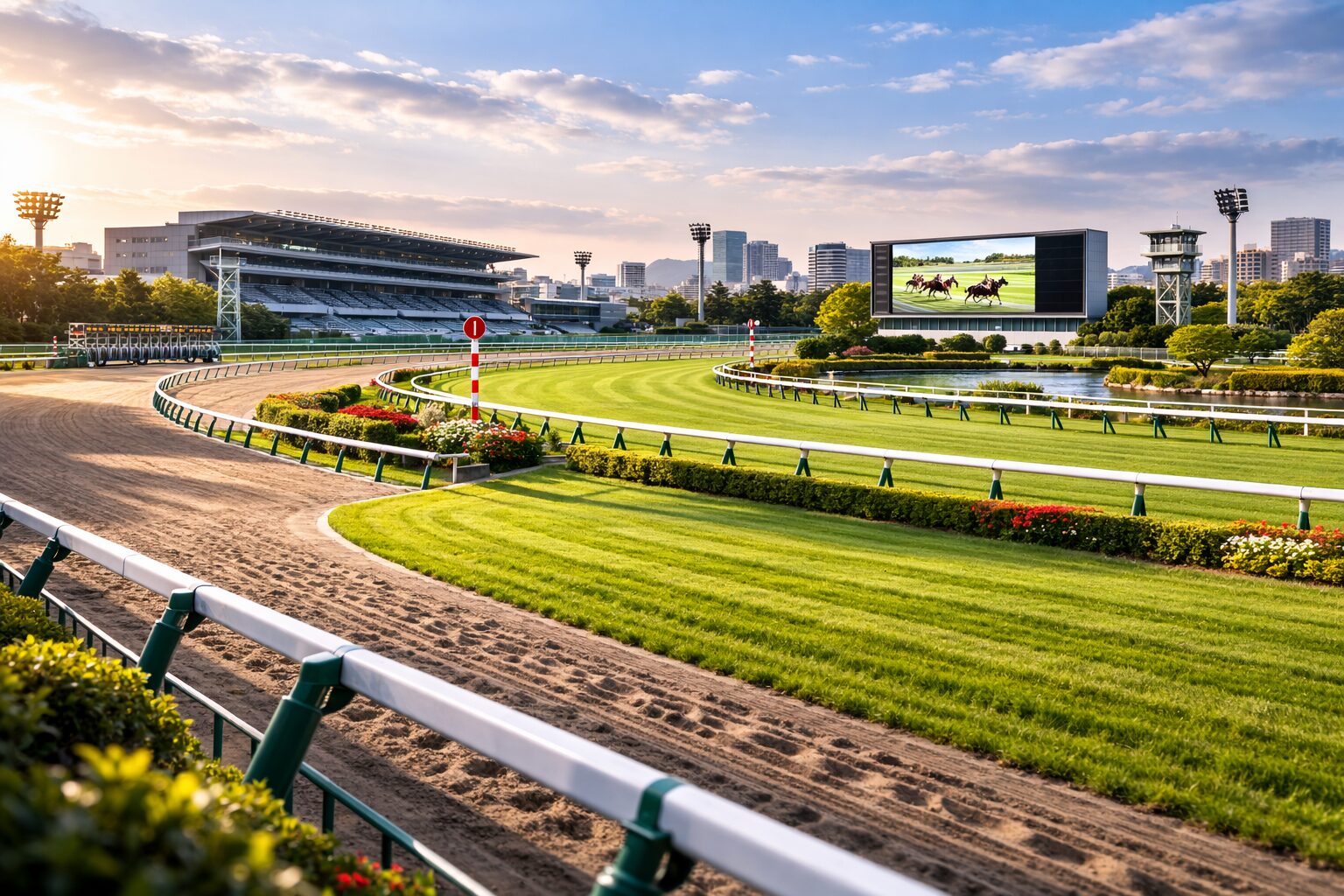 東京1800mの走行データを示す場面