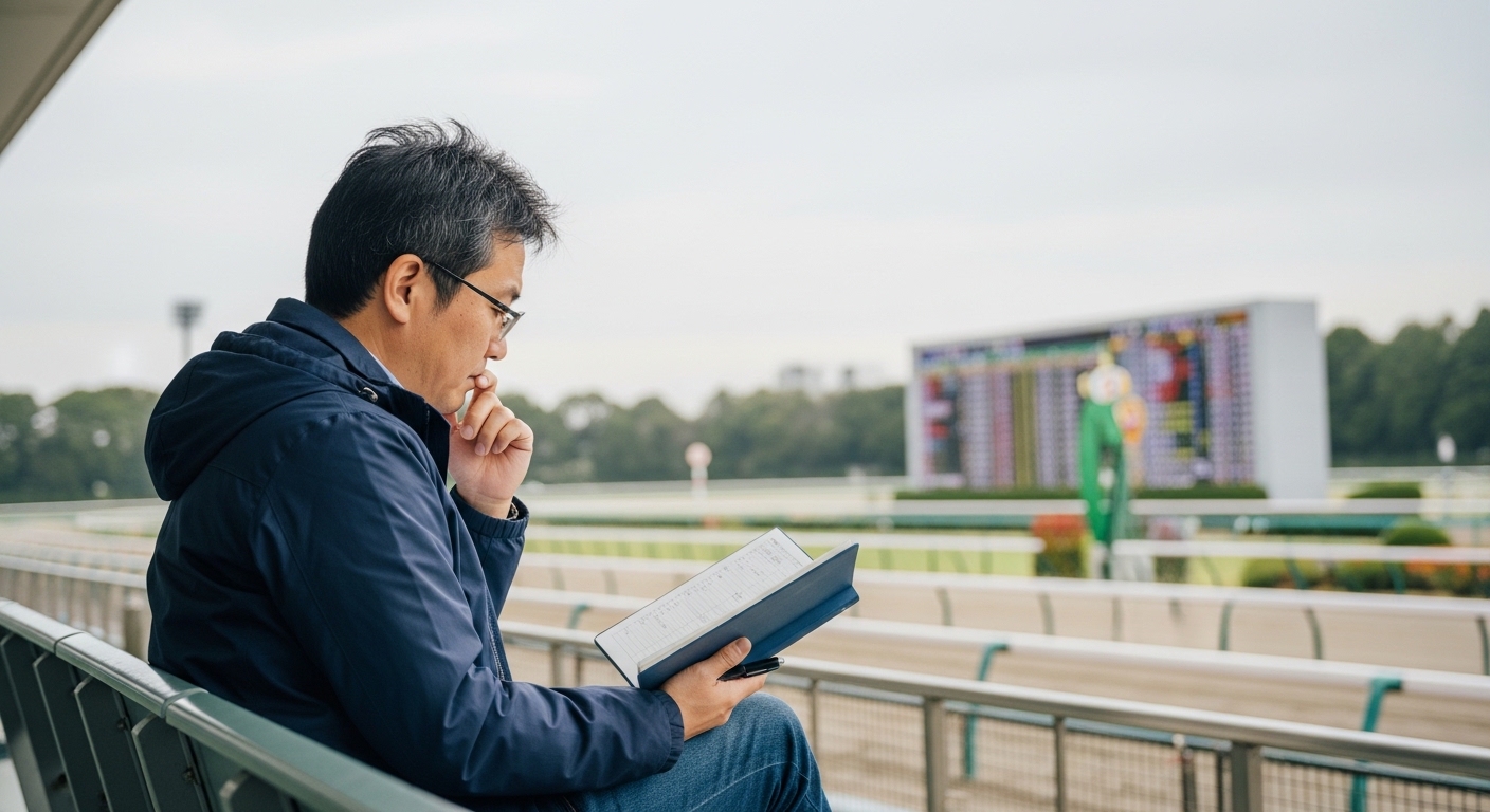 日本人男性がレーティングと距離区分を確認