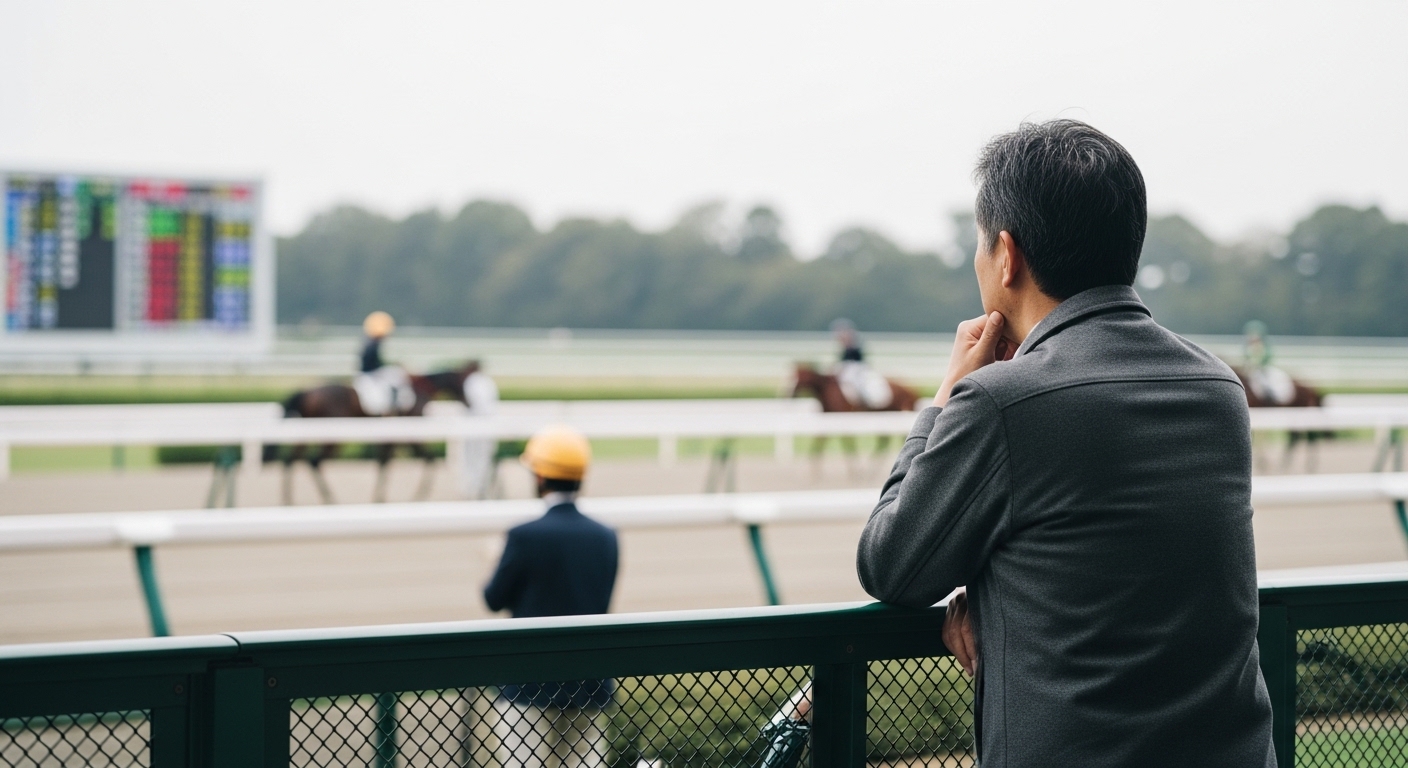 日本人男性が3連単点数を確認