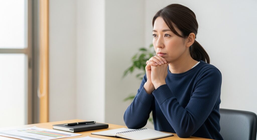 AI予想を使う日本人女性の様子