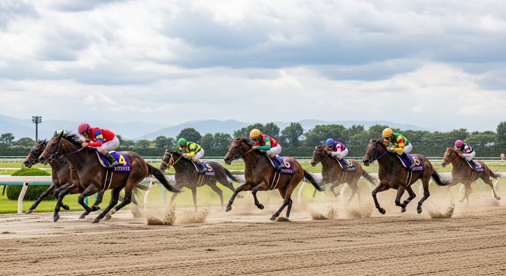 砂が締まり高速化したダート馬場