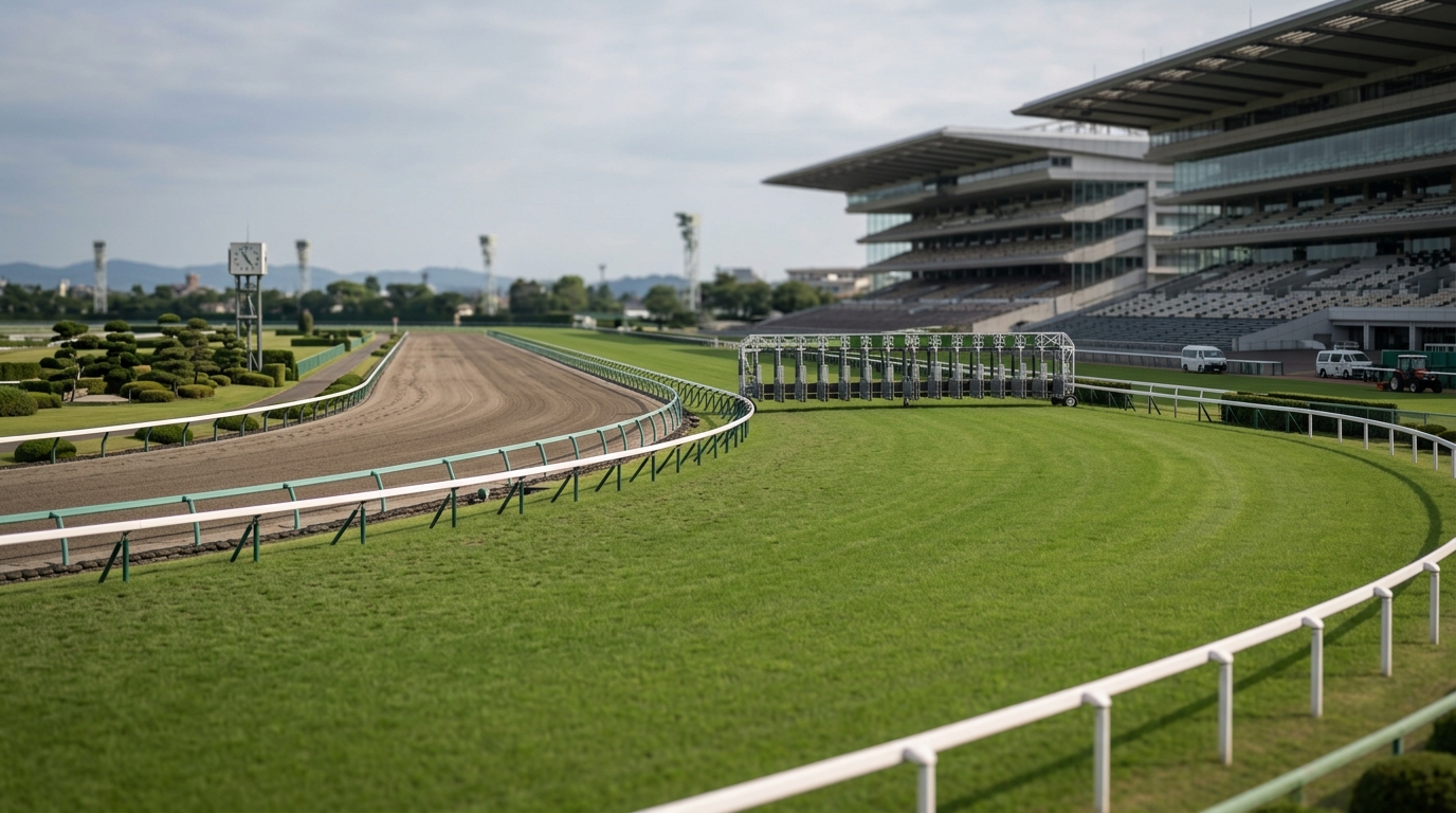 ヴィクトリアマイルのサイン予想を連想させる競馬新聞と分析データが並ぶ落ち着いた予想デスクの風景