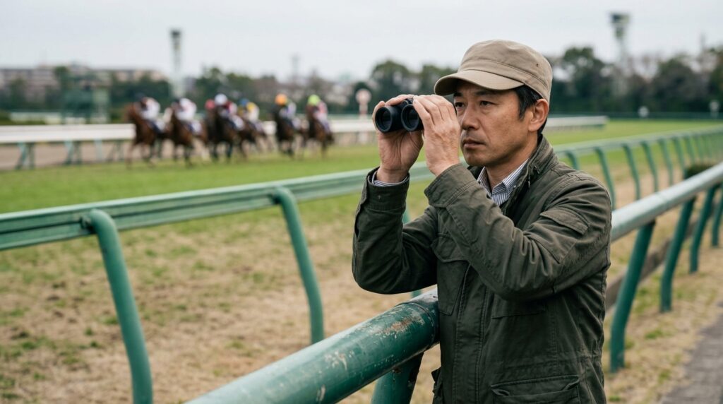 競馬枠順の有利不利を整理する日本人男性